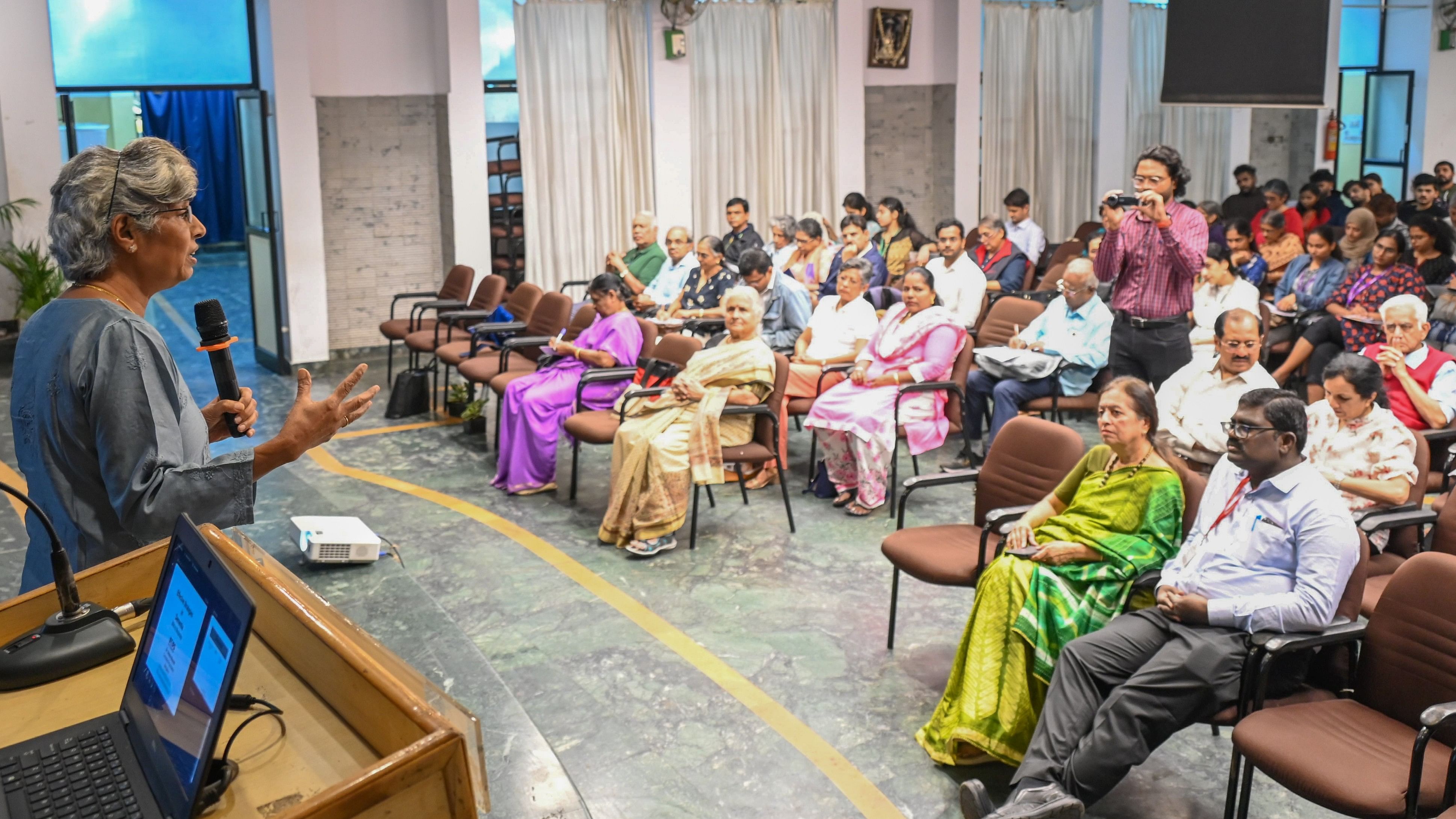 <div class="paragraphs"><p>Dr Srikala Bharath, Consultant at NIMHANS, speaks at the “Caring for Dementia Across the Spectrum” workshop on Saturday.</p></div>