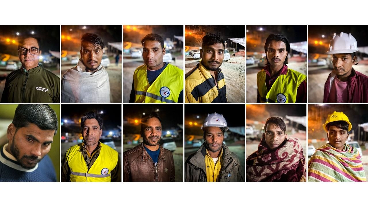 <div class="paragraphs"><p> (L-R, top row) The 12-member team of rat-hole miners from Rockwell Enterprises Wakeel Hassan (leader), Monu Kumar, Feroze Qureshi, Nasir Khan, Jatin, Devender Kumar, (L-R, bottom row) Munna Qureshi, Irshad Ansari, Rashid Ansari, Naseem Malik, Ankur and Saurabh who successfully rescued the 41 trapped workers from the under-construction Silkyara Bend-Barkot Tunnel, in Uttarkashi district.</p></div>