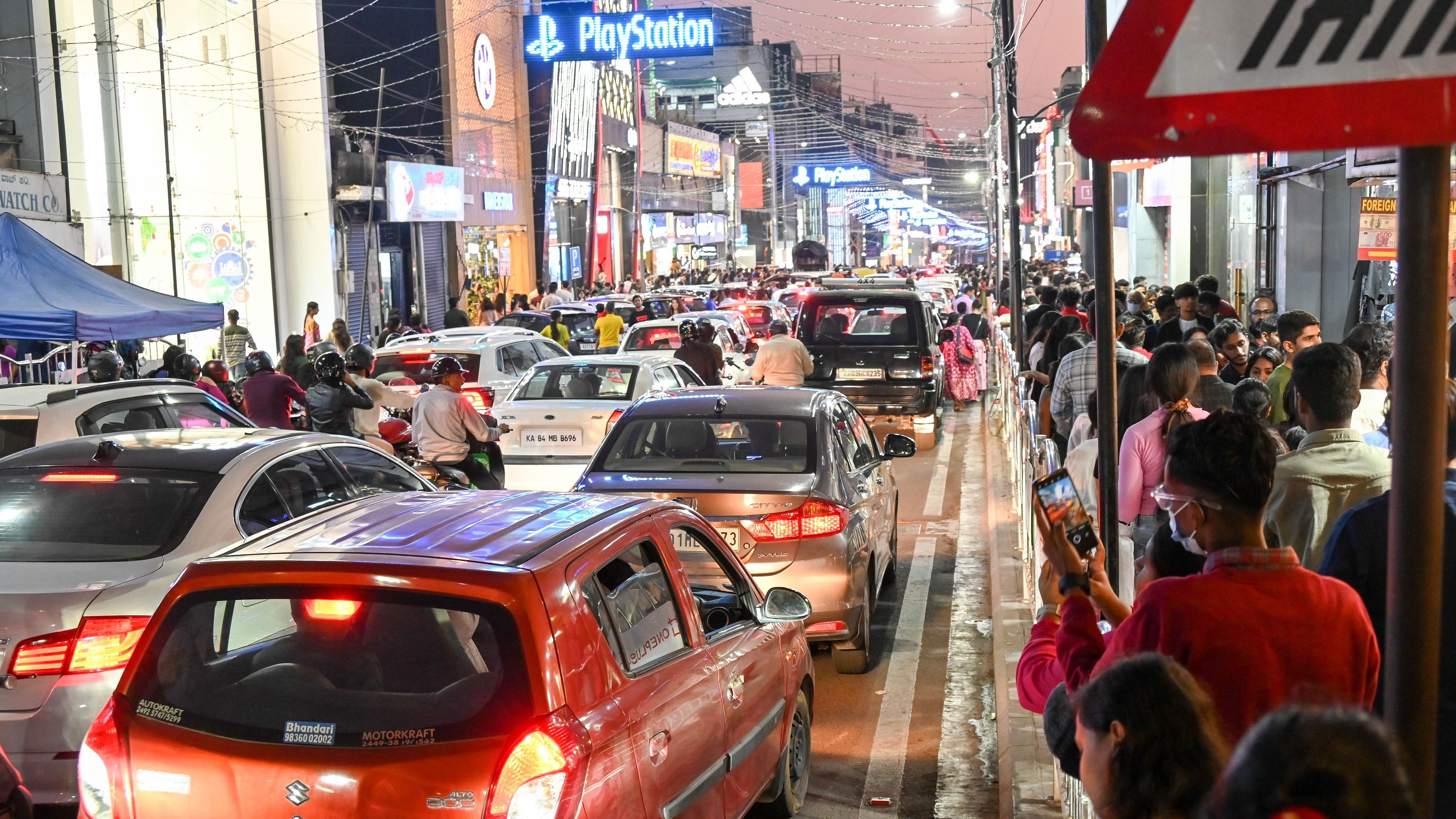 <div class="paragraphs"><p>A crowded Brigade Road in Bengaluru. </p></div>