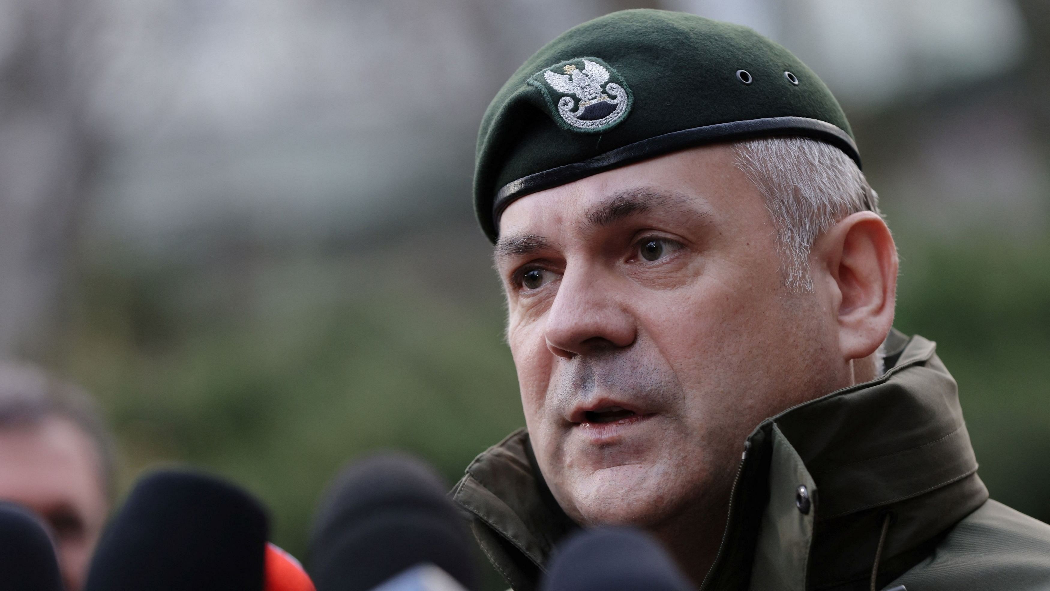 <div class="paragraphs"><p>General Wieslaw Kukula, chief of the General Staff of the Polish Armed Forces, speaks during a news conference following National Security Council meeting in Warsaw after an unidentified aerial object entered Polish airspace, Poland, December 29, 2023. </p></div>