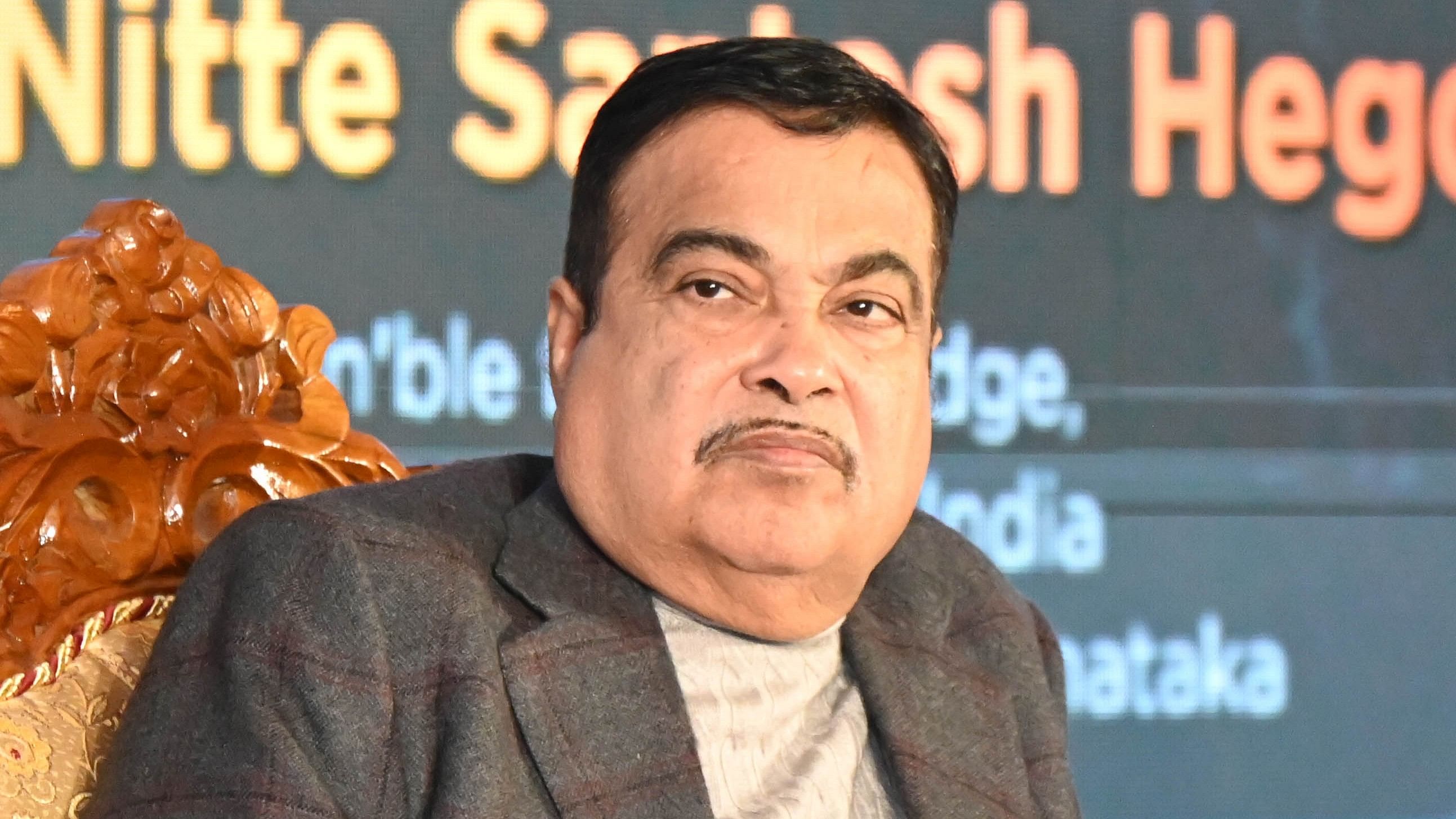 <div class="paragraphs"><p>Union Minister for Road Transport and Highways Nitin Jairam Gadkari during the launch of a book ‘Ramaiyanam’ on the life and achievements of Dr M S Ramaiah, Founder Gokul Education Foundation, in Bengaluru on Tuesday. </p></div>