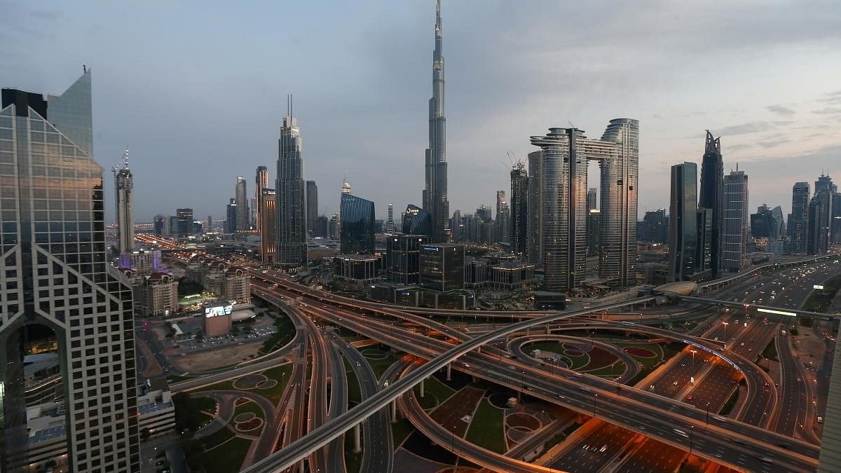 <div class="paragraphs"><p>Aerial view of the Sheikh Zayed Road in Dubai. </p></div>