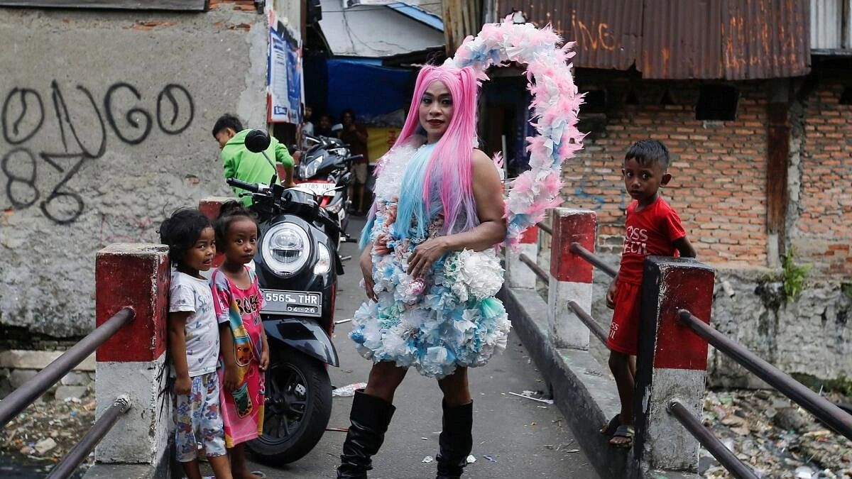 <div class="paragraphs"><p>Trans Super Heroes fashion show at a traditional market in Jakarta.</p></div>
