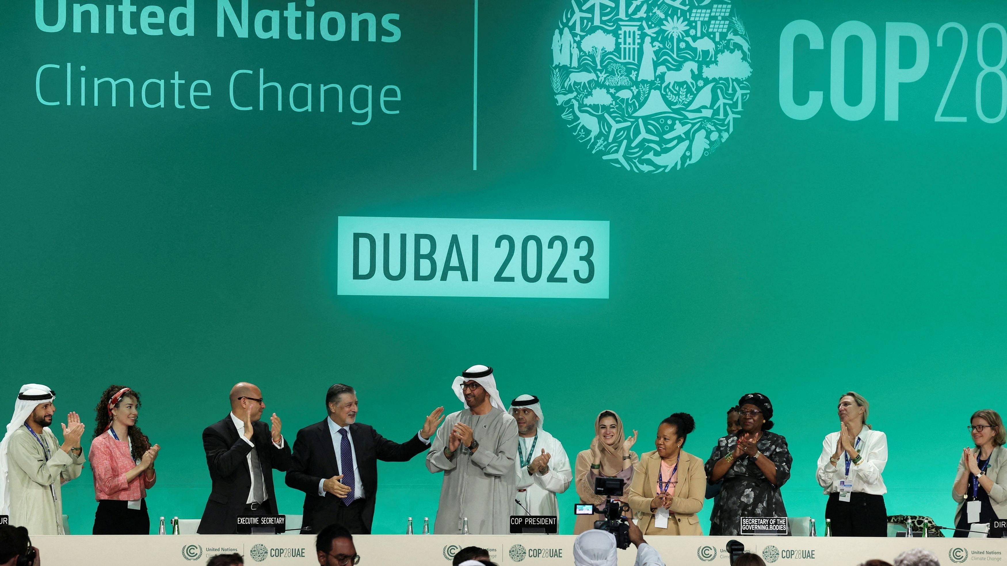 <div class="paragraphs"><p>Dignitaries at the United Nations Climate Change Conference COP28 in Dubai, UAE.</p></div>