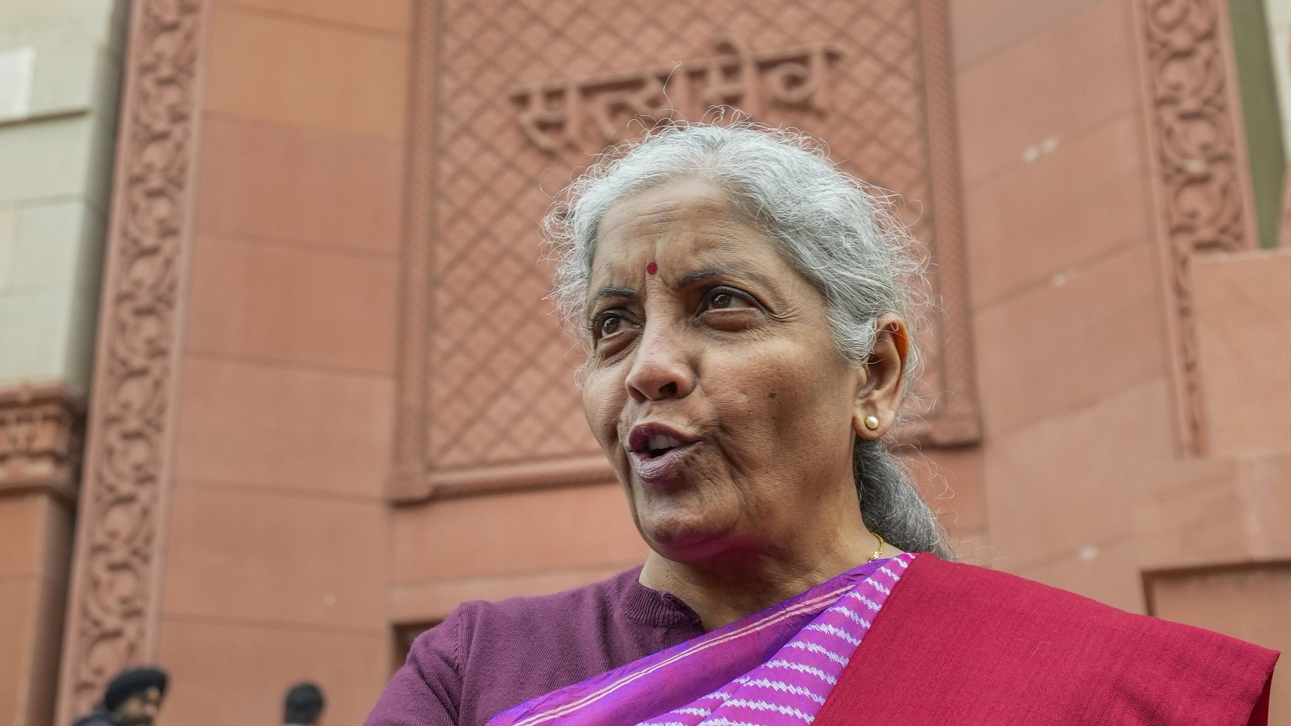 <div class="paragraphs"><p>Union Finance Minister Nirmala Sitharaman on the first day of the Winter session of Parliament, in New Delhi, Monday, Dec. 4, 2023. </p></div>