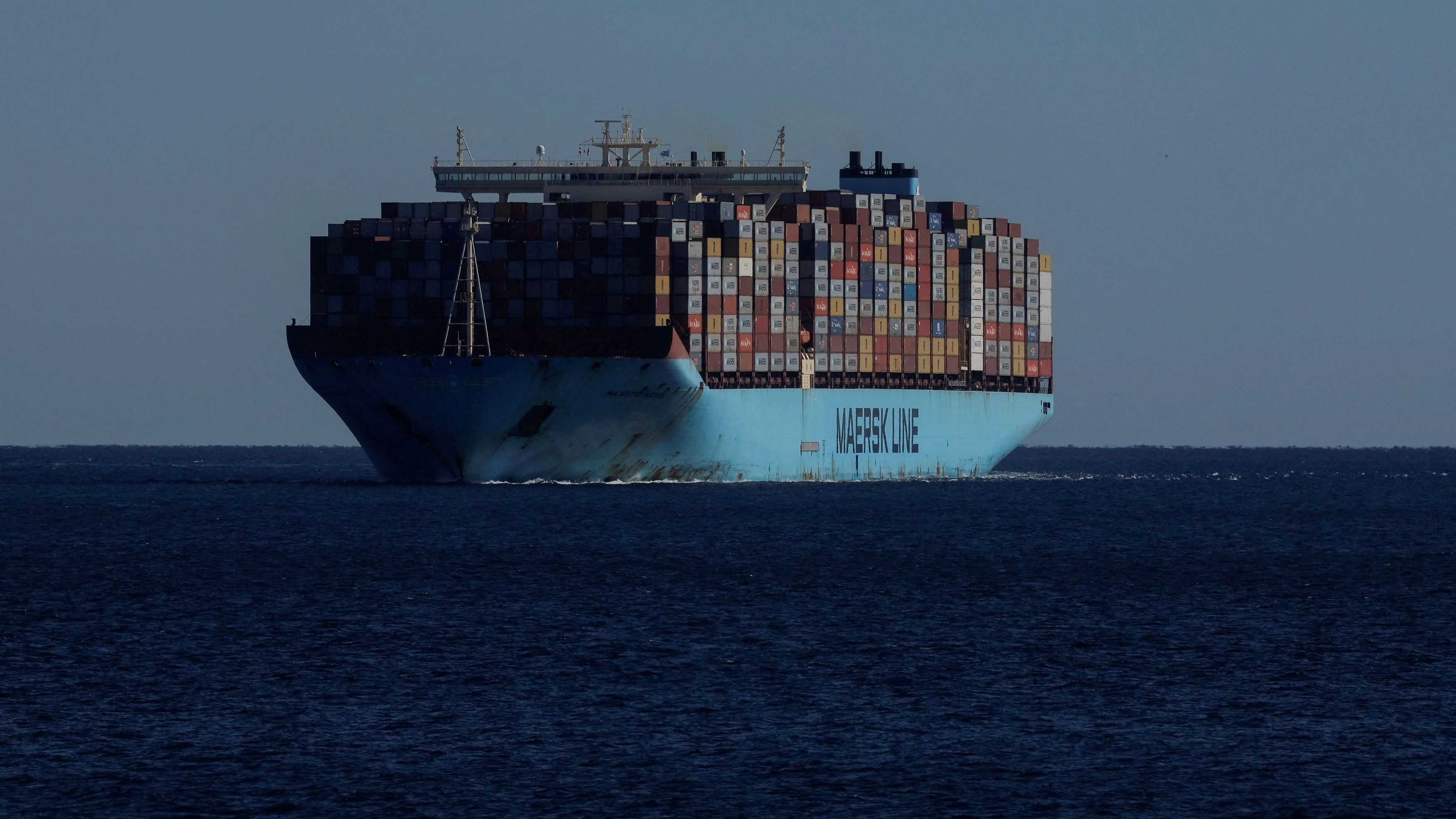 <div class="paragraphs"><p>Containers are seen on the Maersk's Triple-E giant container ship Majestic Maersk, one of the world's largest container ships.</p></div>