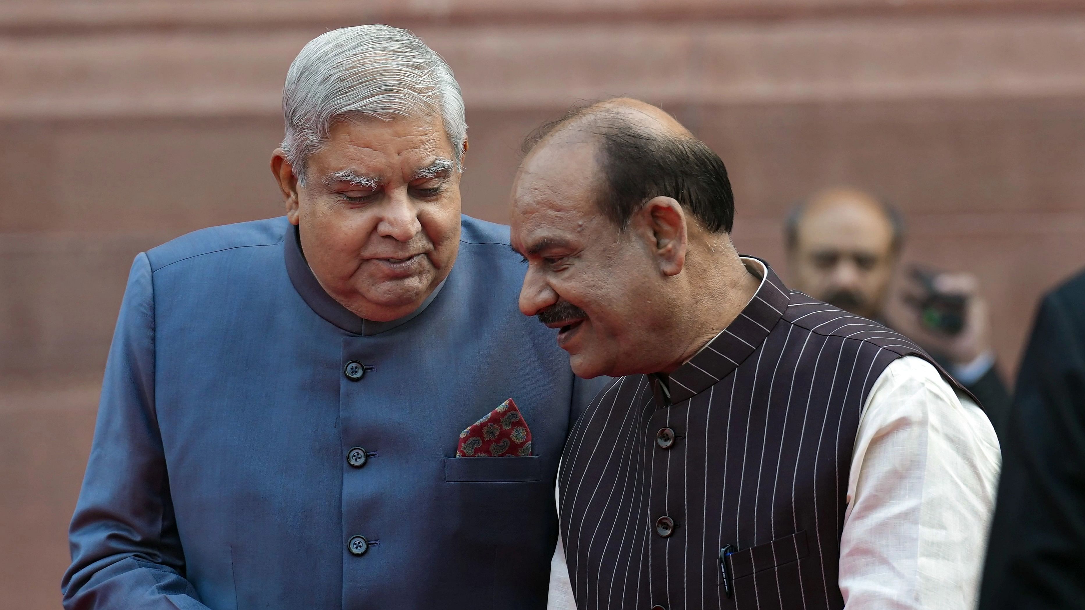 <div class="paragraphs"><p> Vice President Jagdeep Dhankhar and Lok Sabha Speaker Om Birla.</p></div>