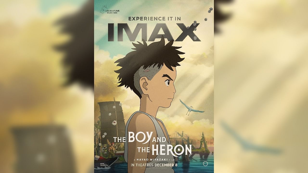 <div class="paragraphs"><p>The poster of Miyazaki's latest film, 'The Boy and the Heron;.</p></div>