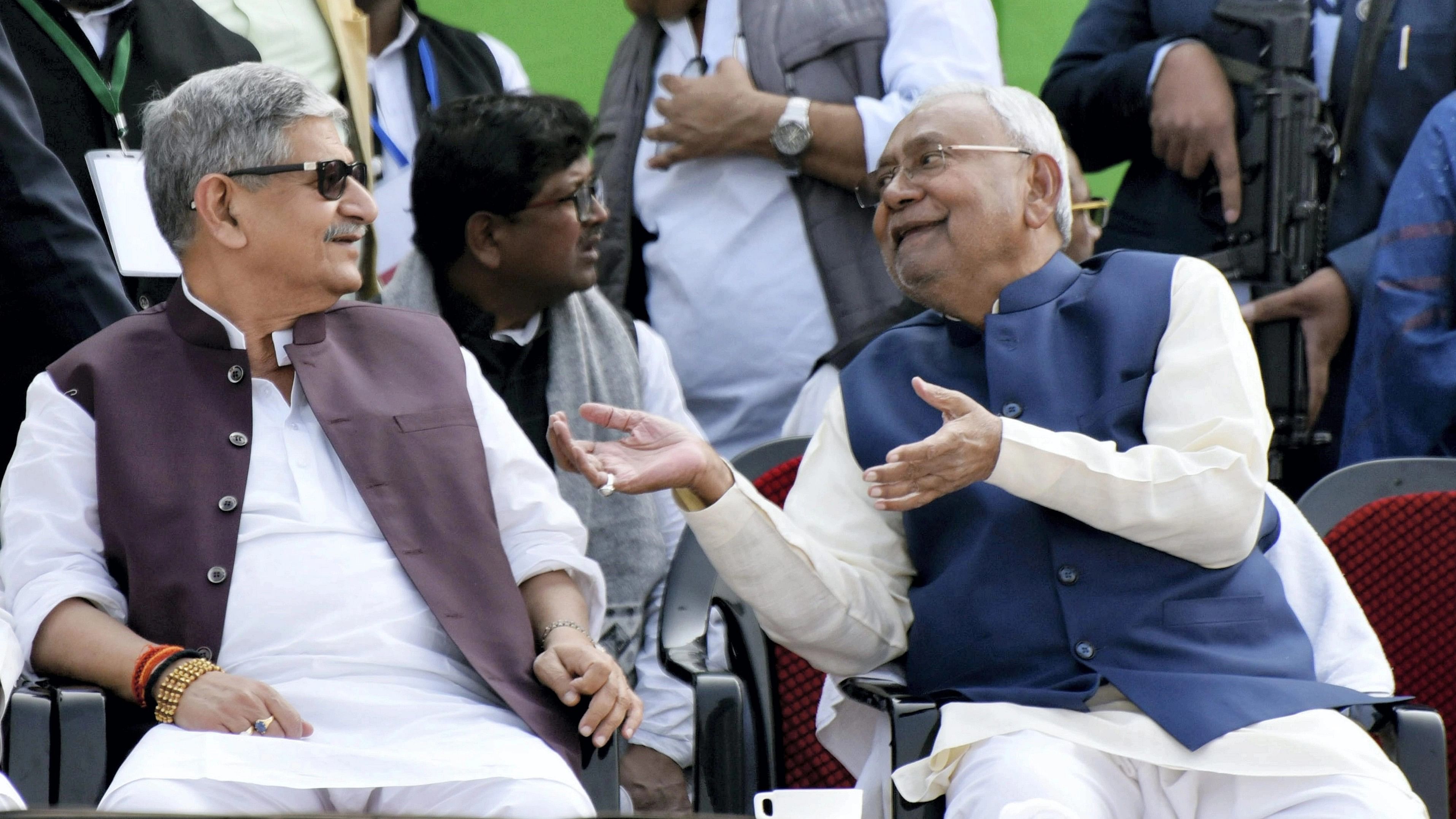 <div class="paragraphs"><p>Bihar Chief Minister Nitish Kumar (R) and JD(U) National President Rajiv Ranjan Singh alias Lalan Singh (L).&nbsp;</p></div>