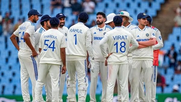 <div class="paragraphs"><p>Indian Cricket Team on the second day of the first Test match against South Africa.</p></div>