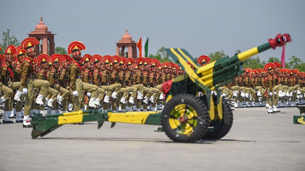 <div class="paragraphs"><p>BSF recruits during a parade</p></div>