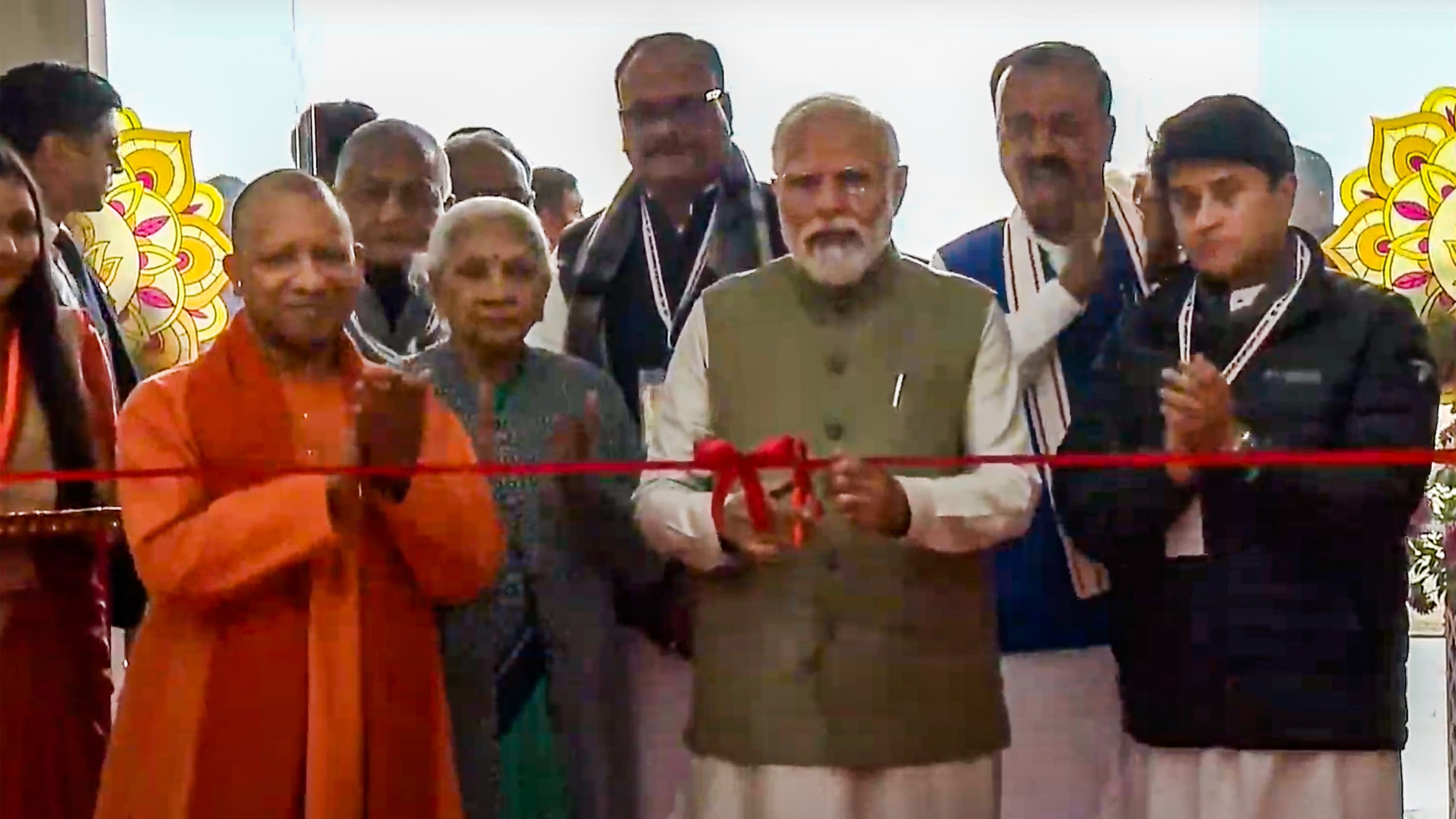 <div class="paragraphs"><p>PM Modi inaugurates Maharishi Valmiki airport.&nbsp;</p></div><div class="paragraphs"><p><strong><br></strong></p></div>