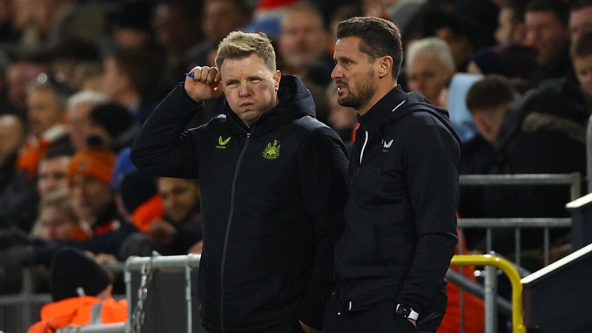 <div class="paragraphs"><p>Newcastle United manager Eddie Howe (L) and assistant manager Jason Tindall.</p></div>