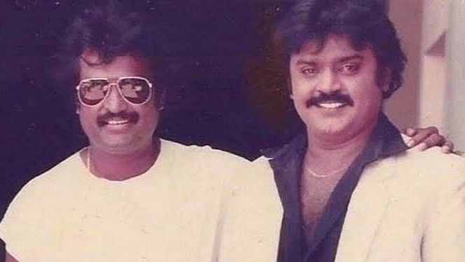 <div class="paragraphs"><p>Rajinikanth with Vijayakanth.</p></div>