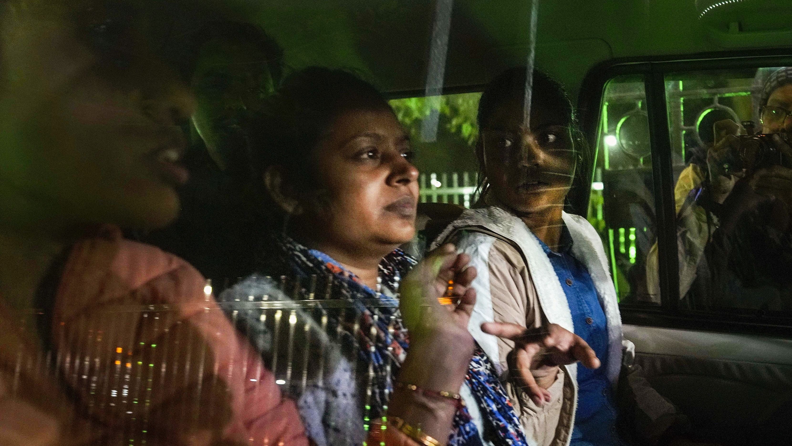 <div class="paragraphs"><p>Neelam Devi (C), one of the two persons arrested for protesting outside the Parliament during the Winter session.</p></div>