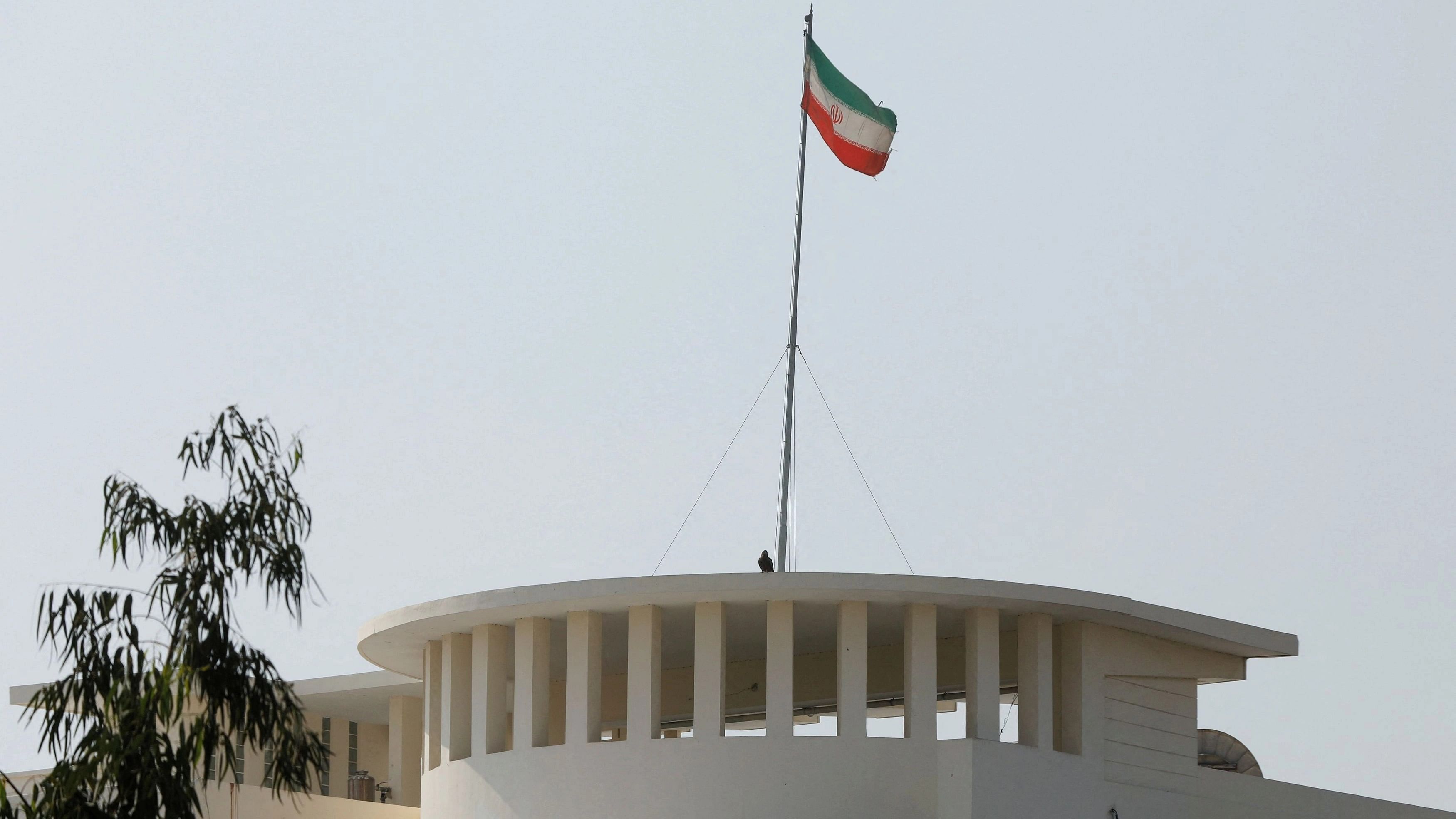 <div class="paragraphs"><p>The flag of Iran is seen over its consulate building in Karachi</p></div>