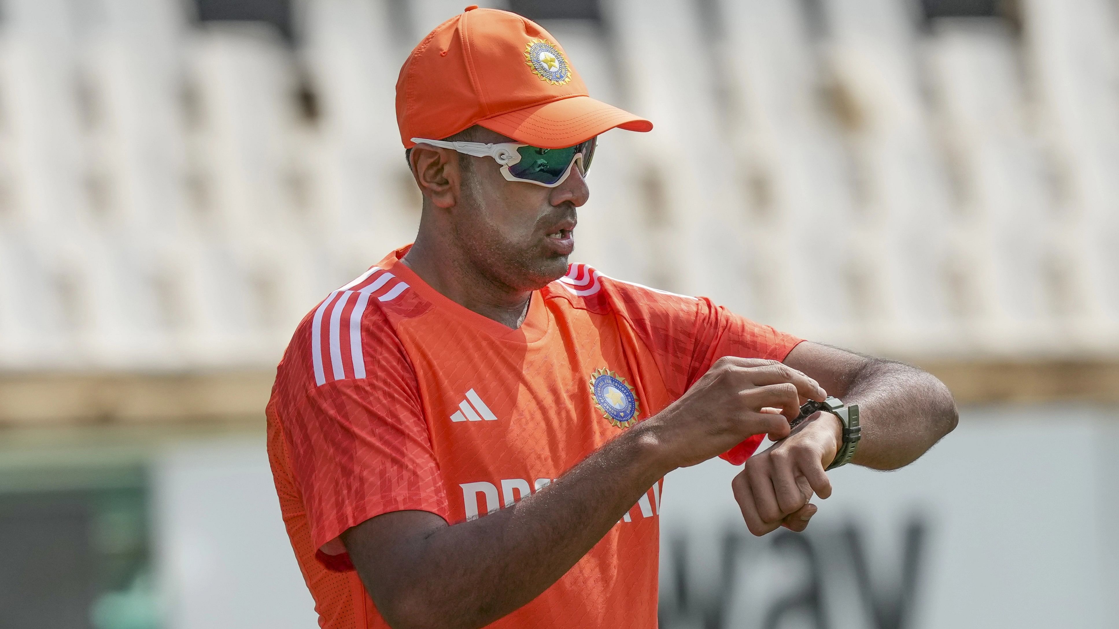 <div class="paragraphs"><p>Indian player Ravichandran Ashwin during a warm-up session ahead of the first Test cricket match between India and South Africa, in Gauteng, South Africa, Sunday, December 24, 2023. </p></div>