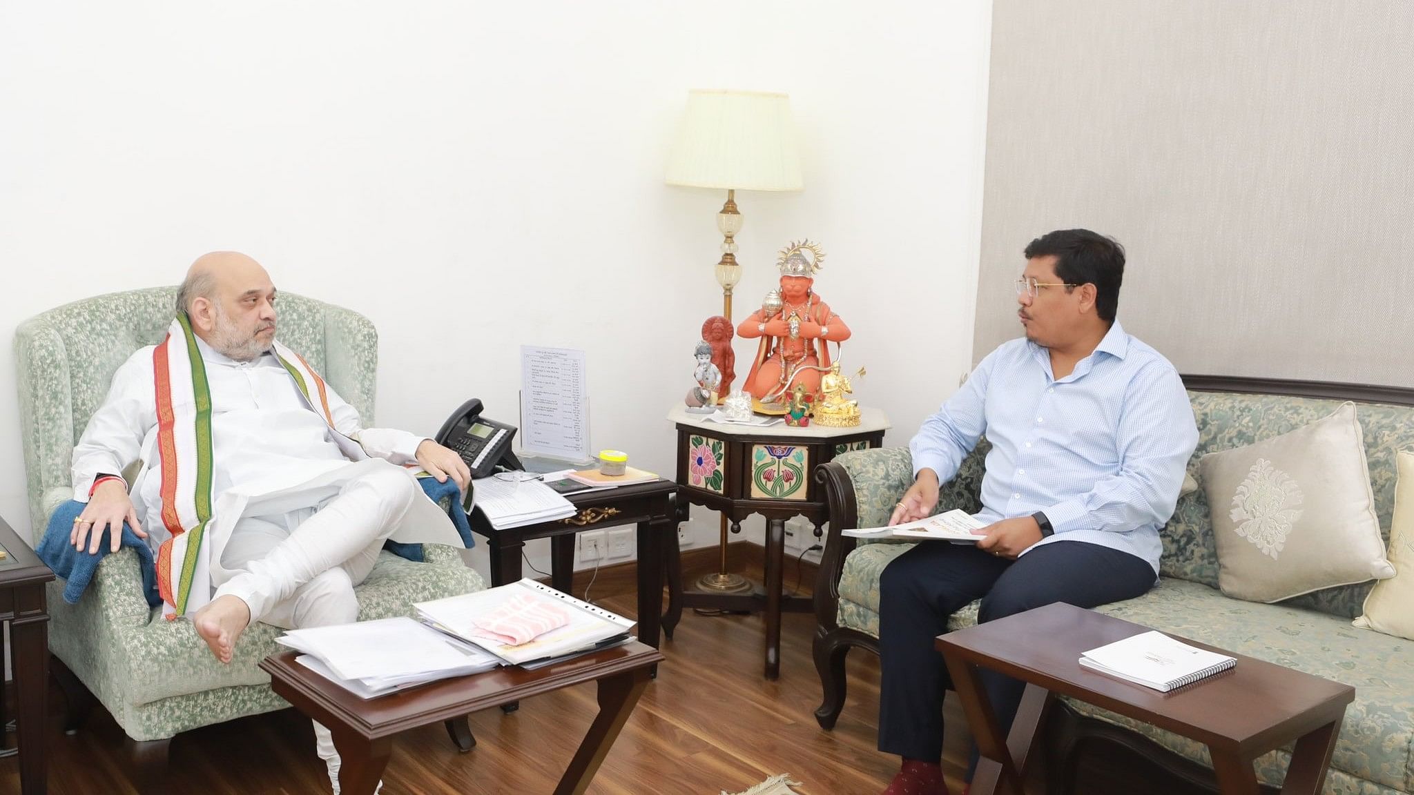 <div class="paragraphs"><p>Home Minister Amit Shah with Meghalaya Chief Minister Conrad K Sangma</p></div>