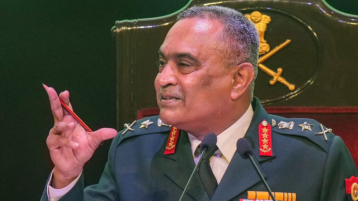 <div class="paragraphs"><p>Chief of Army Staff General Manoj Pande addresses the annual press conference ahead of Army Day in New Delhi.</p></div>