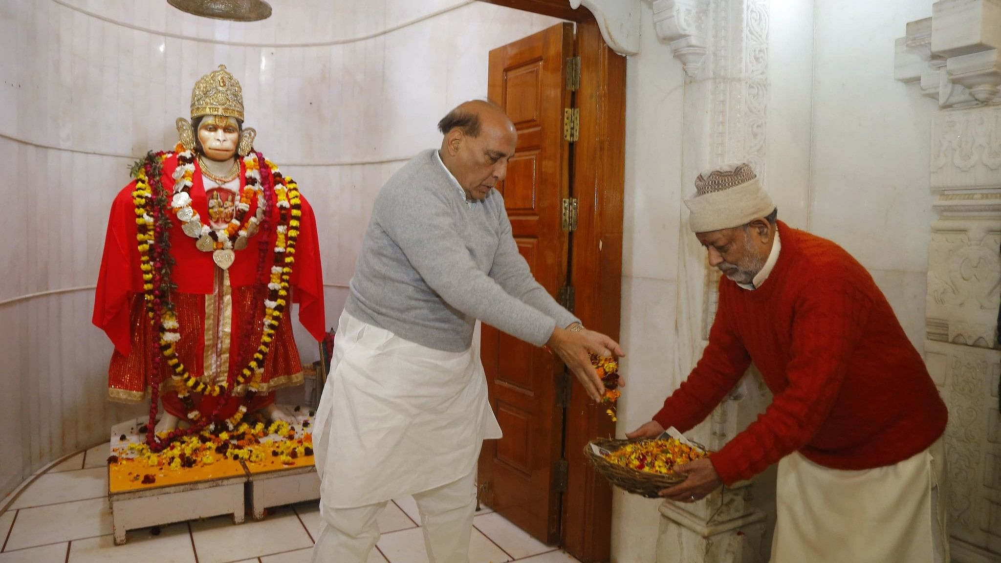 <div class="paragraphs"><p>Defence Minister Rajnath Singh at the&nbsp;cleanliness drive.</p></div>