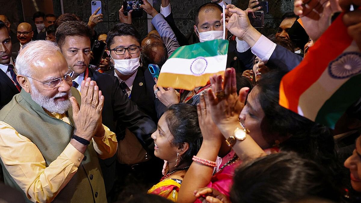 <div class="paragraphs"><p>PM Modi interacts with the Indian diaspora in Japan.</p></div>