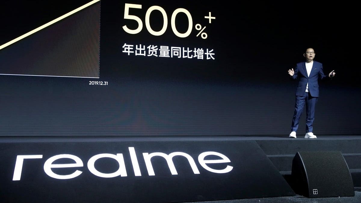 <div class="paragraphs"><p>Realme founder and CEO Li attends a product launch event in Beijing. </p></div>