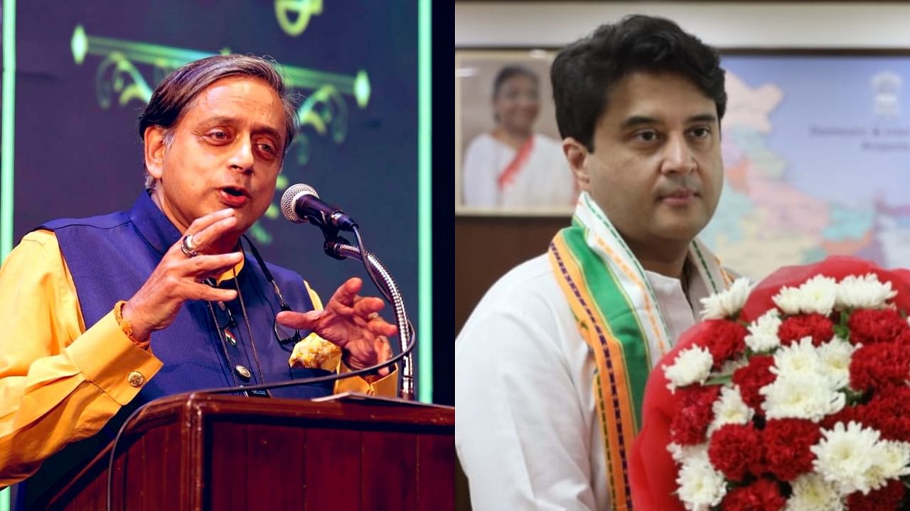 <div class="paragraphs"><p>Shashi Tharoor (L) and Jyotiraditya Scindia (R)</p></div>