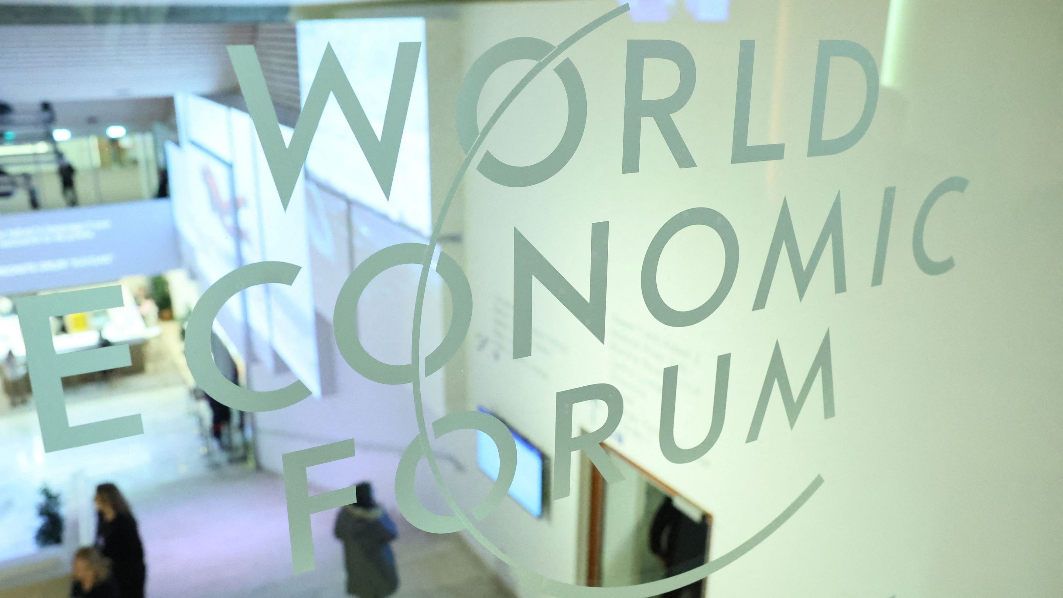 <div class="paragraphs"><p>A view of the World Economic Forum sign at the venue during the 54th annual meeting of the World Economic Forum in Davos, Switzerland, January 16, 2024. </p></div>