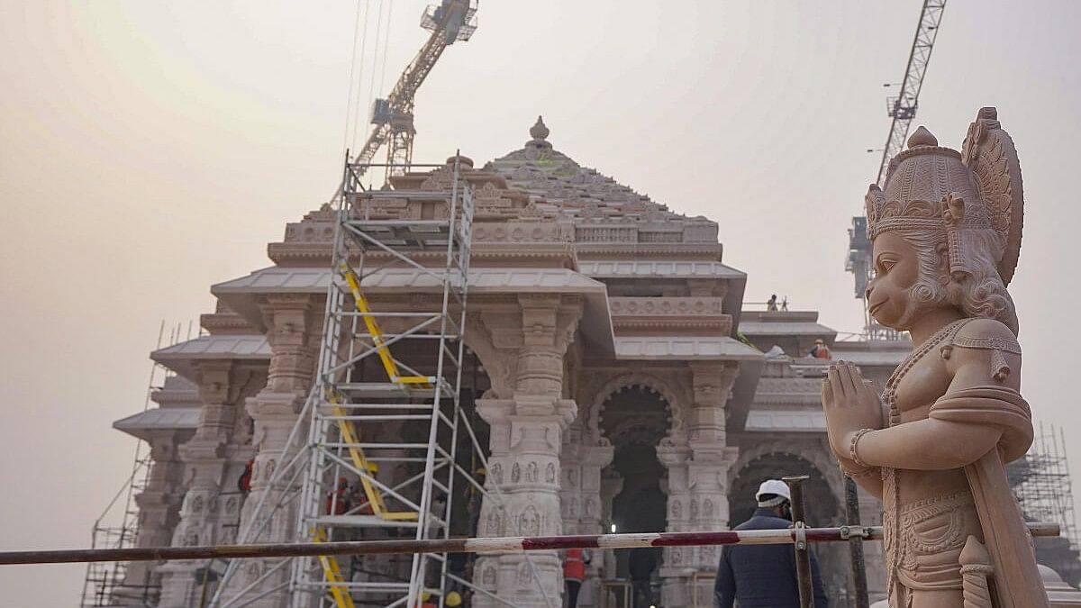 <div class="paragraphs"><p>Shri Ram Janmbhoomi Temple under construction, ahead of the consecration ceremony at the temple.&nbsp;</p></div>