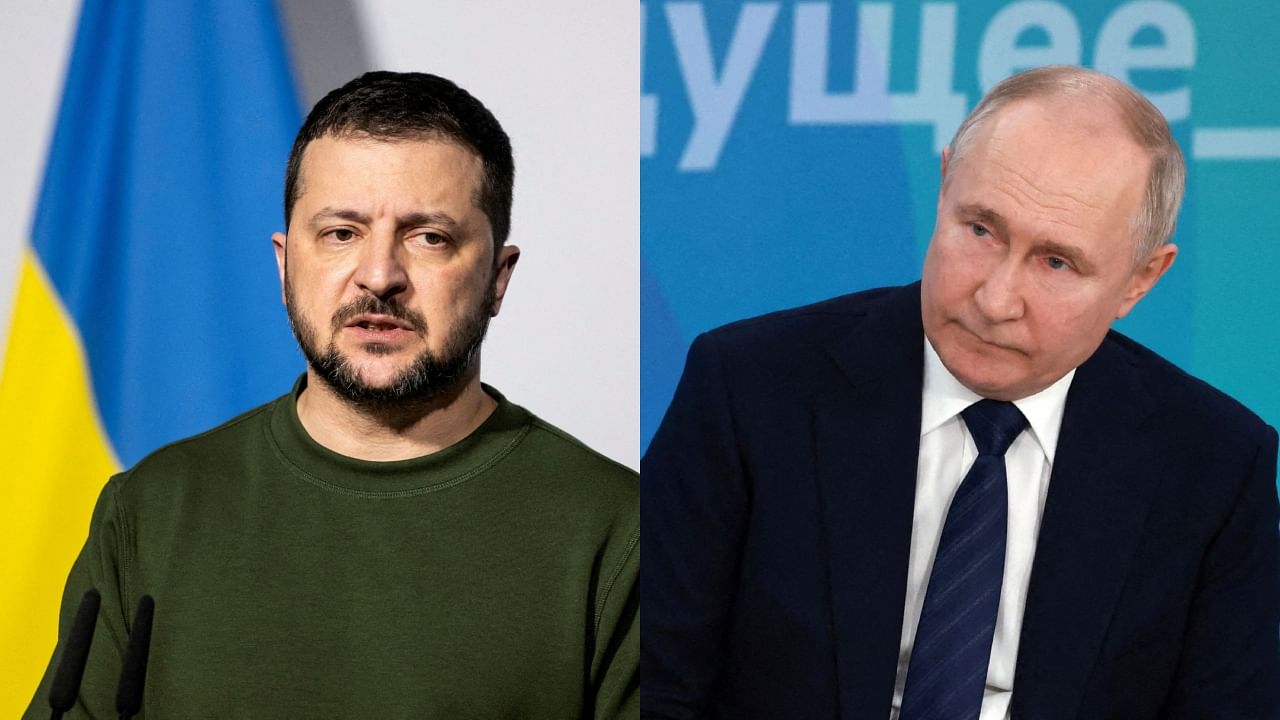 <div class="paragraphs"><p>Russian President Vladimir Putin, Ukrainian President Volodymyr Zelenskyy.</p></div>