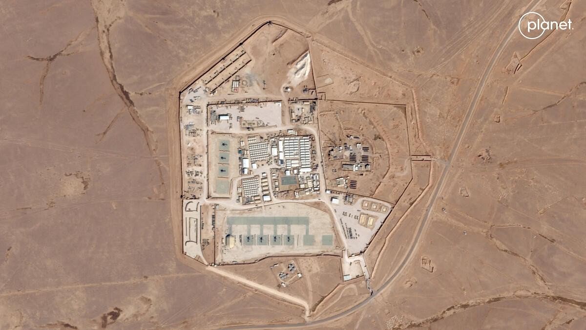 <div class="paragraphs"><p>Satellite handout image of Tower 22 US military outpost.</p></div>