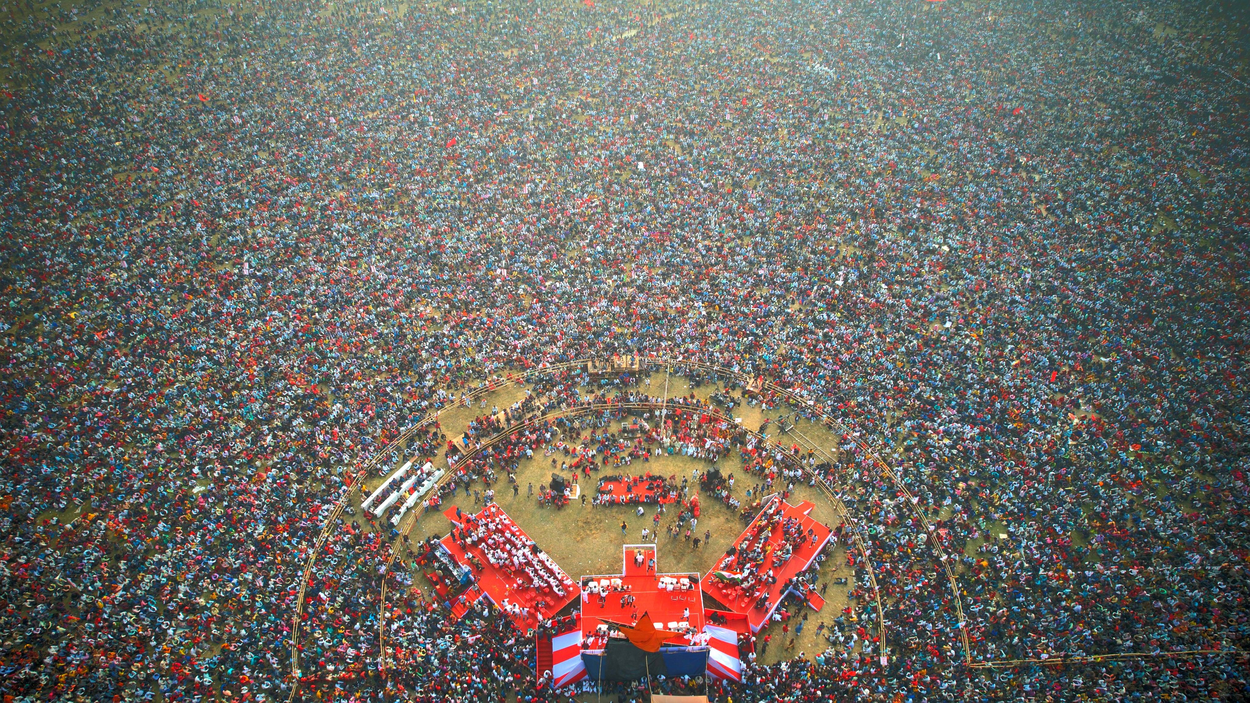 <div class="paragraphs"><p>Massive Crowd at CPI(M)'s Insaf Samabesh event in Kolkata's&nbsp;Brigade Parade.</p></div>