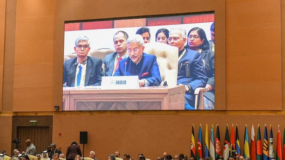 <div class="paragraphs"><p>External Affairs Minister S Jaishankar delivers India’s statement at the 19th NAM Summit, in Kampala, Uganda</p></div>