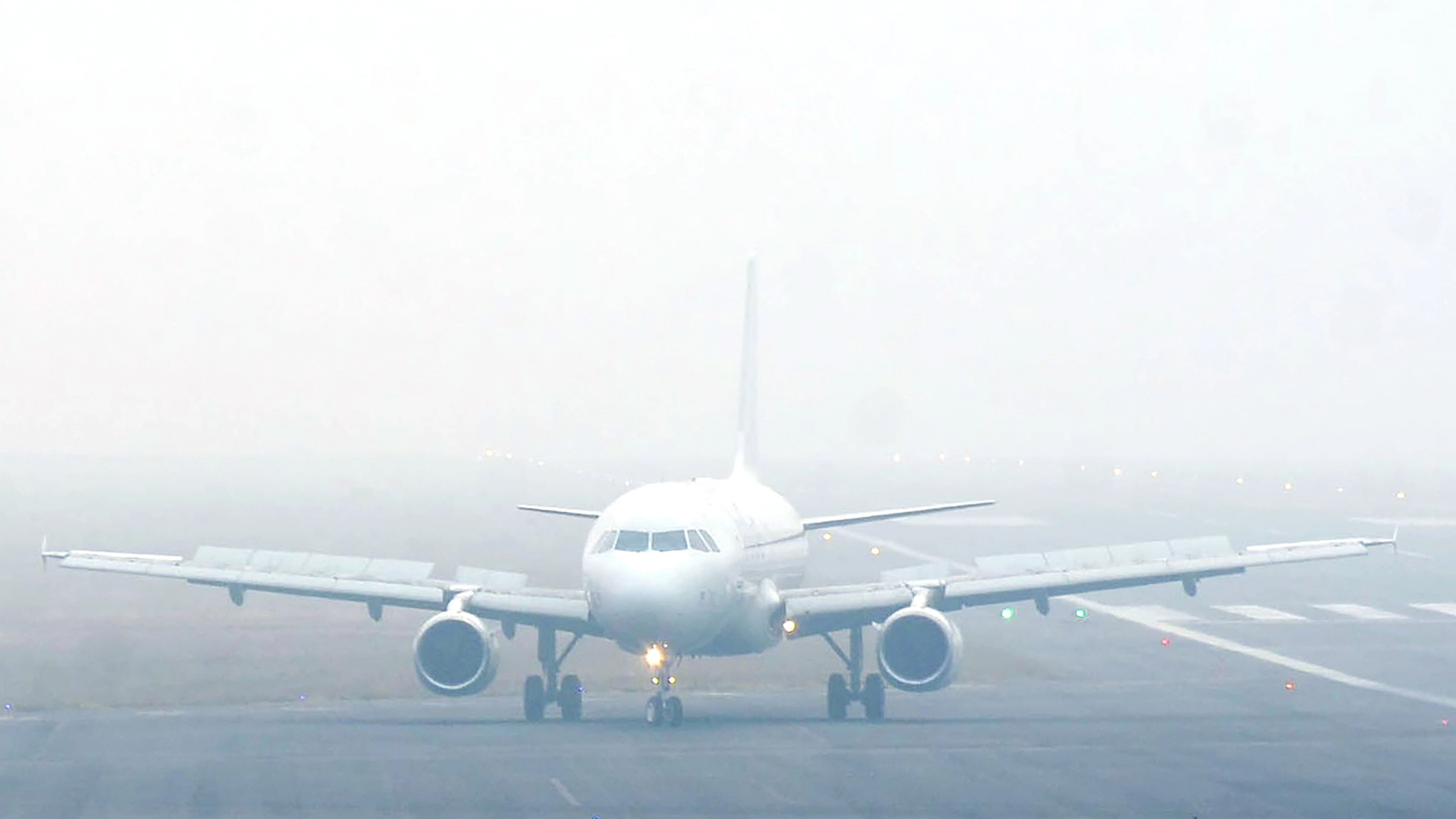 <div class="paragraphs"><p>Representative image of an aeroplane amid heavy fog.</p></div>