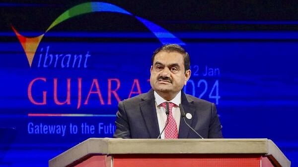 <div class="paragraphs"><p>Gautam Adani at Vibrant Gujarat Global Summit 2024.</p></div>