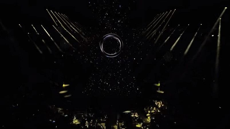 <div class="paragraphs"><p>The new Galaxy Ring teased during Galaxy Unpacked 2024 at SAP Center, San Jose, US.</p></div>