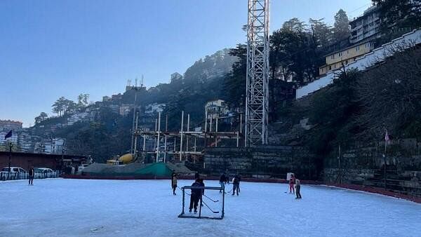 <div class="paragraphs"><p>People at an Ice Skating rink, a major tourist attraction of queen of hills, in Shimla,&nbsp;</p></div>