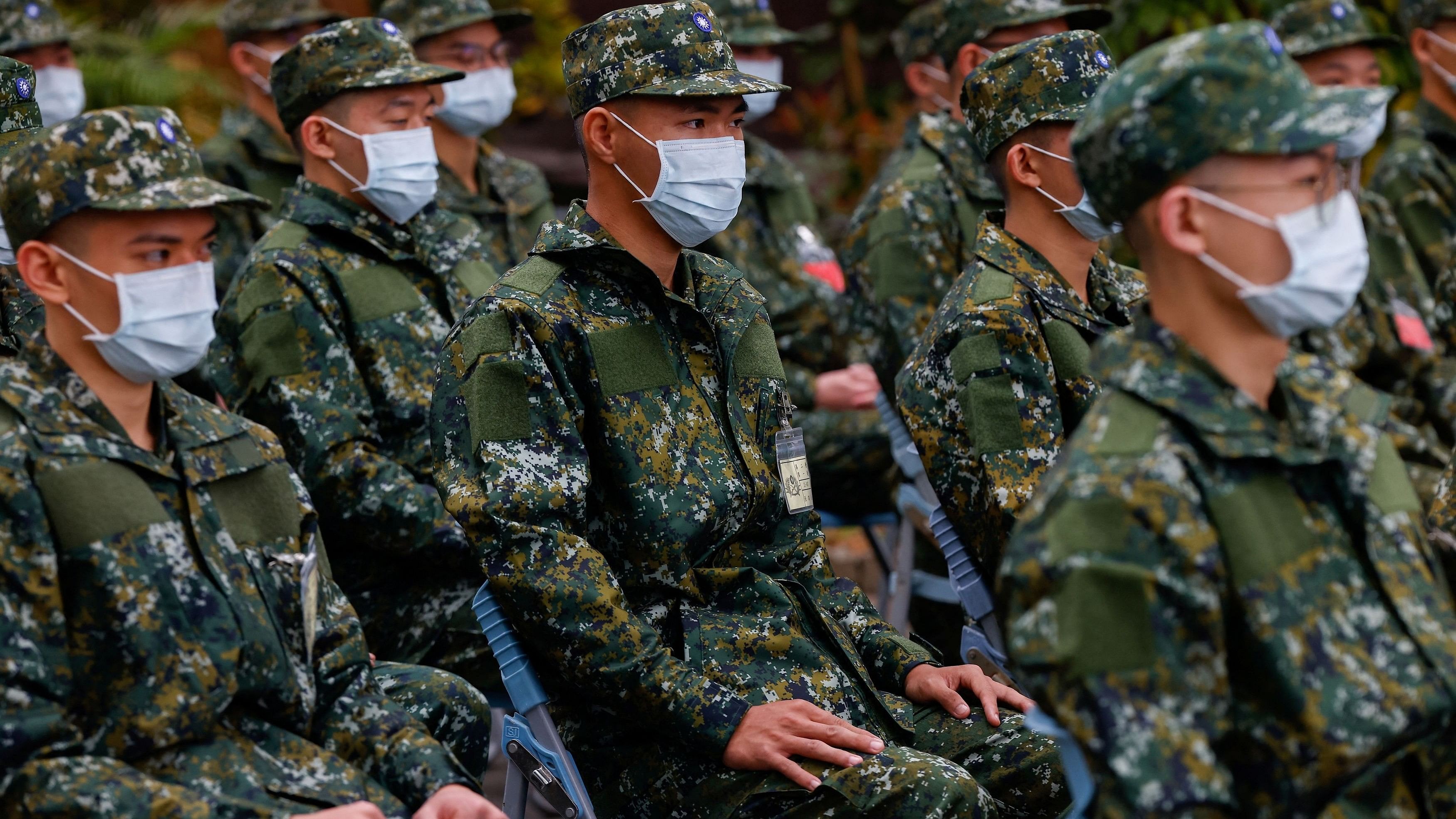<div class="paragraphs"><p>The first batch of new recruits listens to instructions as they set to begin one-year compulsory military service in Taiwan, after the previous four-month conscription period was extended starting 2024, in Taichung, Taiwan.</p></div>