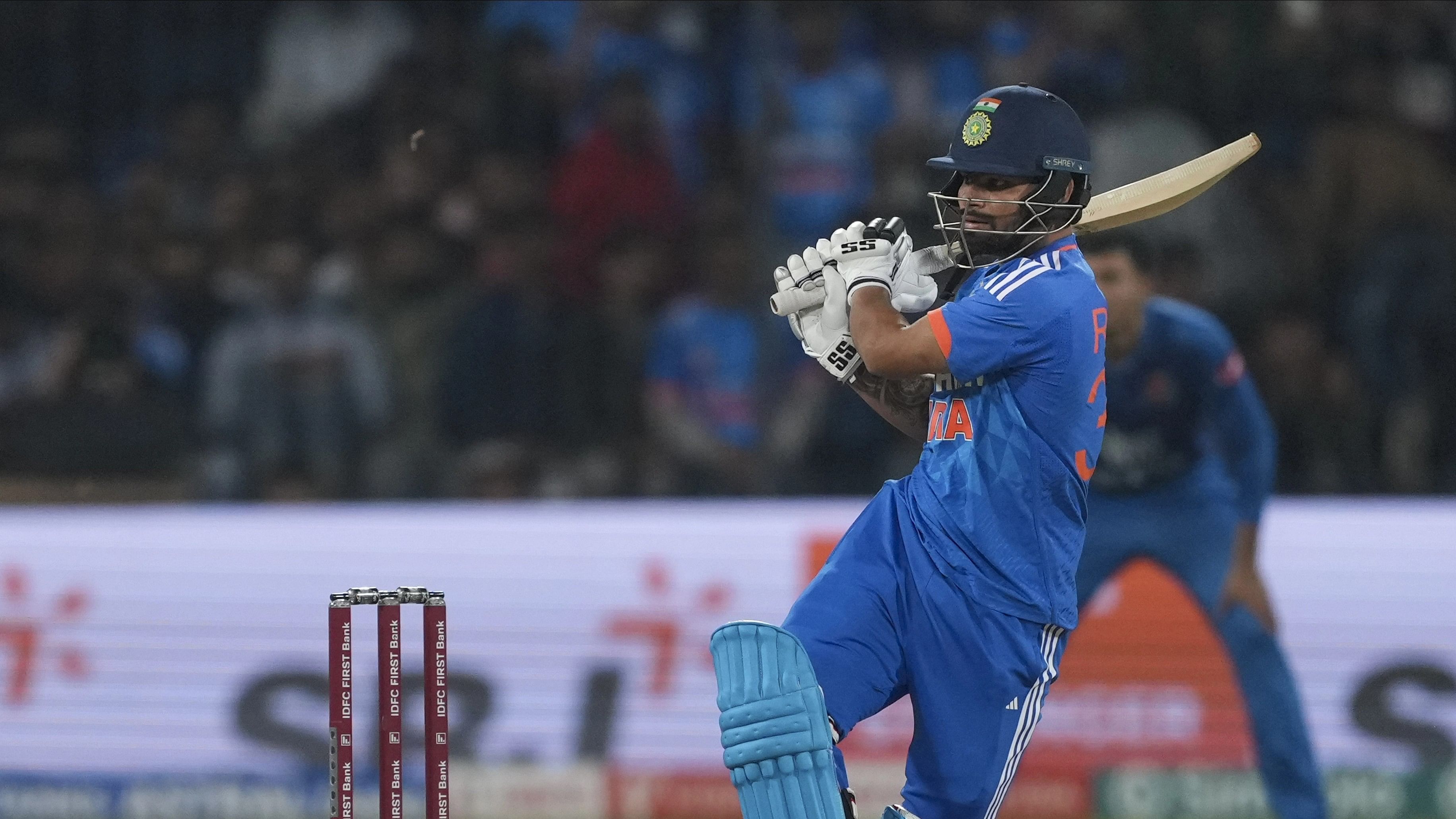 <div class="paragraphs"><p>Batter Rinku Singh plays a shot during the 2nd T20I cricket match between Afghanistan and India.</p></div>