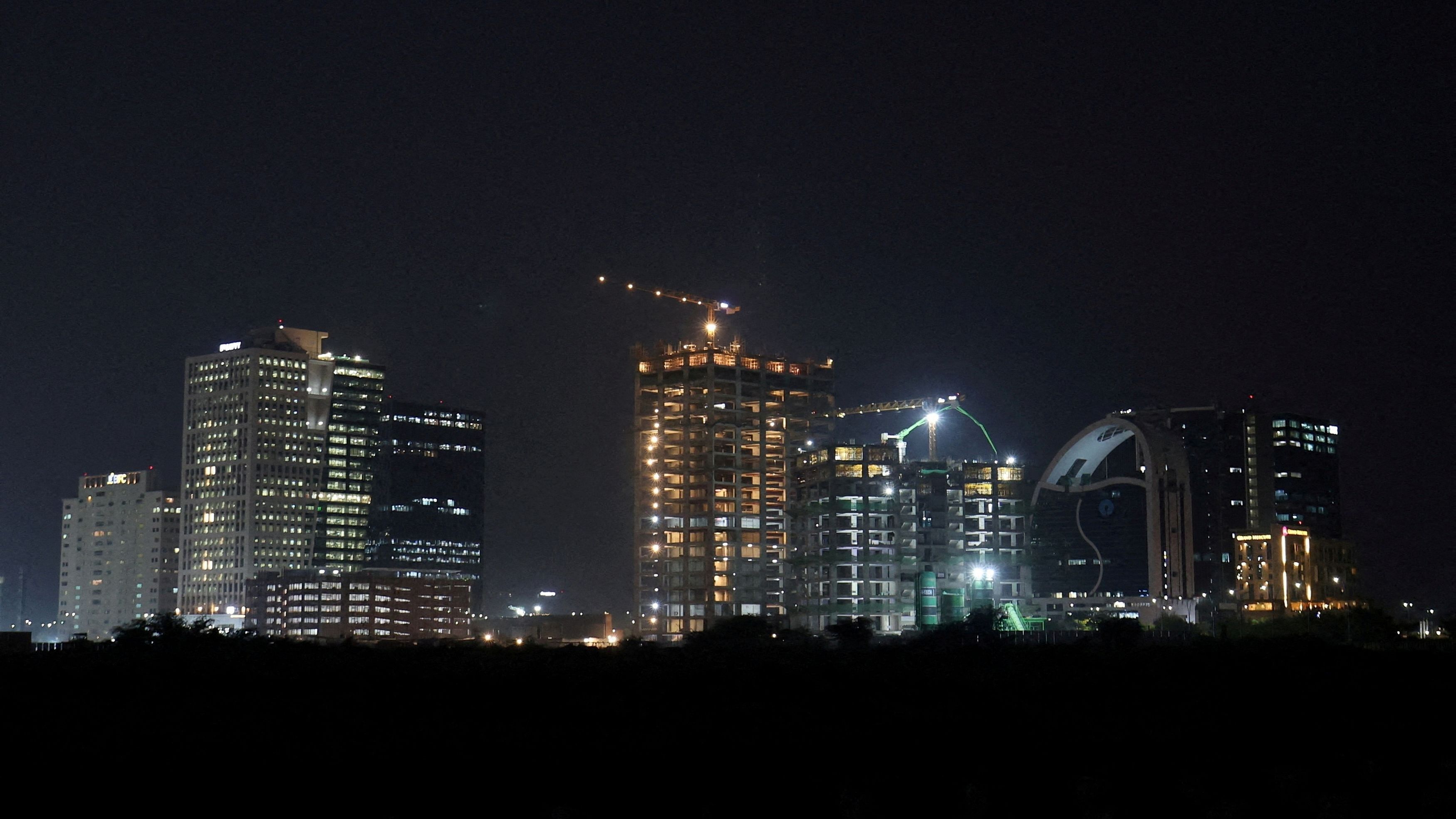 FILE PHOTO: A general view of office buildings at the Gujarat International Finance Tec-City (GIFT) at Gandhinagar, India, December 8, 2023.REUTERS/Amit Dave//File Photo