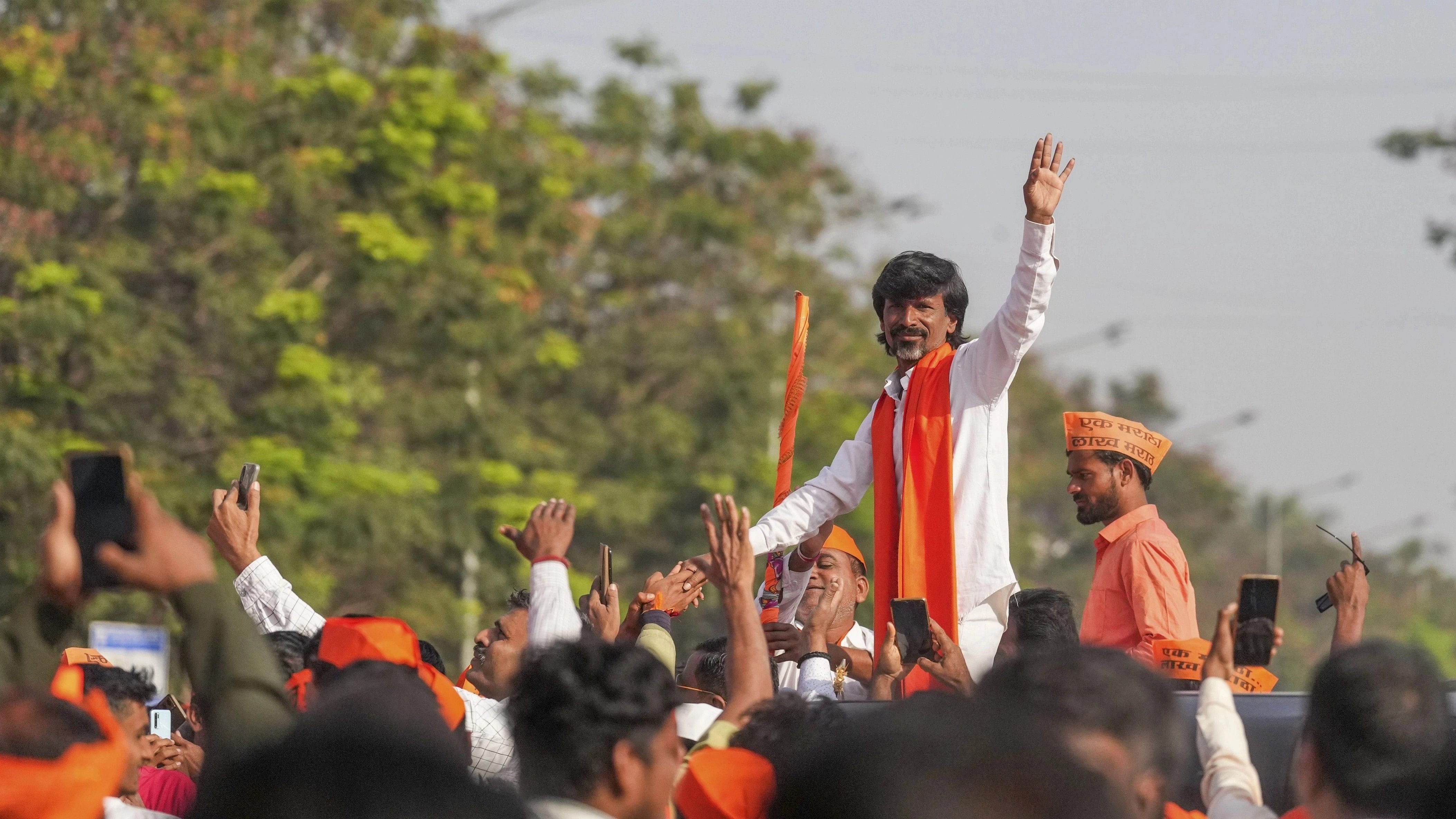 <div class="paragraphs"><p>File Photo: Supporters of the Maratha quota activist Manoj Jarange-Patil during a recent protest demanding Maratha reservation, in Navi Mumbai.</p></div>