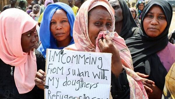 <div class="paragraphs"><p>Sudanese refugees at the Gorom Refugee camp hosting Sudanese refugees who fled recent fighting, near Juba, in South Sudan.</p></div>