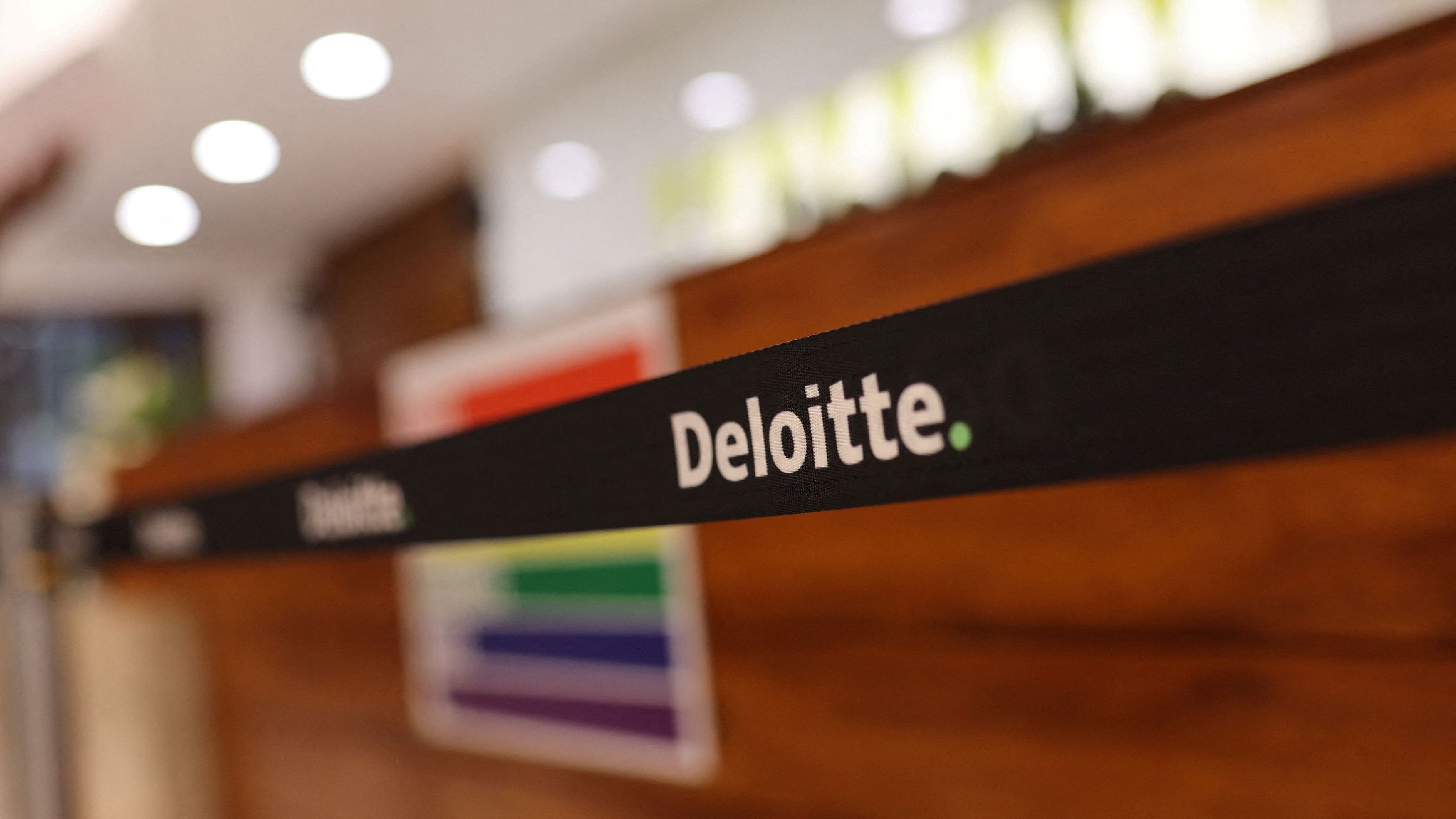 <div class="paragraphs"><p> The Deloitte company logo is seen at their office in Gurugram, India, June 13, 2023. </p></div>