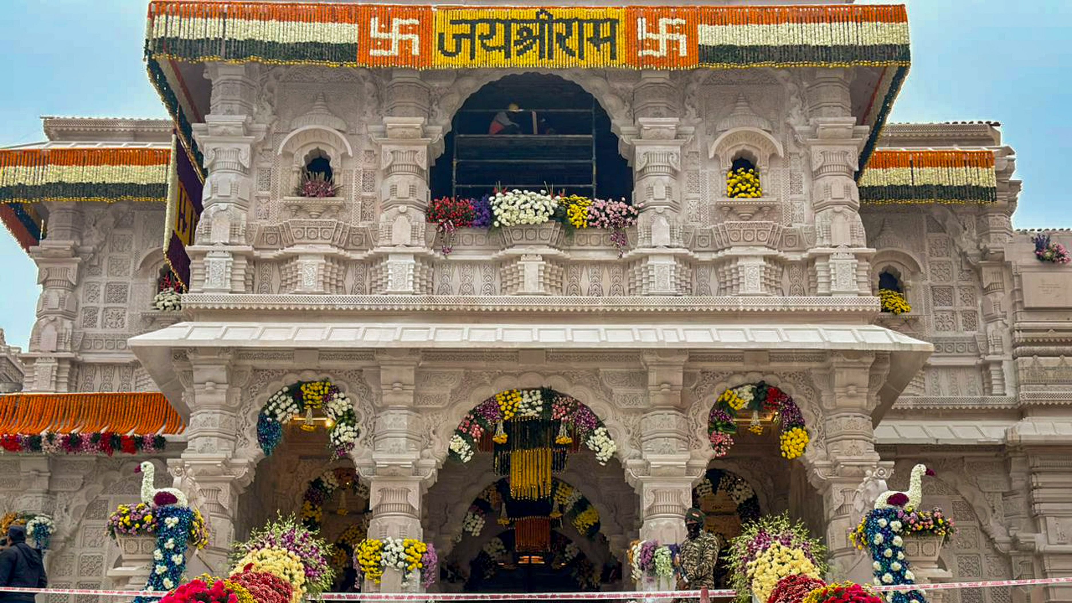 <div class="paragraphs"><p>Ram Mandir being decorated with flowers ahead of the consecration ceremony.</p></div>