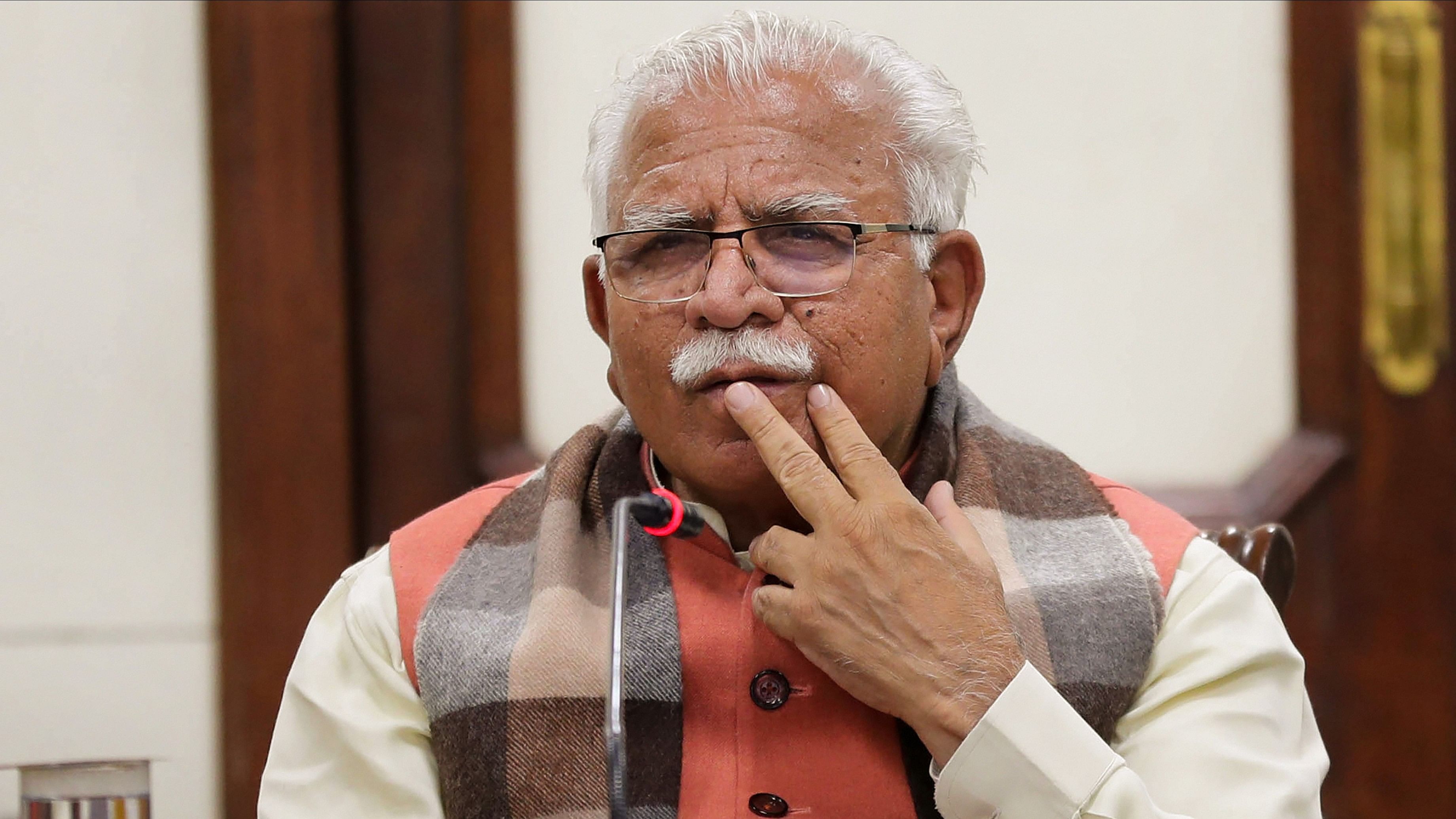 <div class="paragraphs"><p>Haryana CM&nbsp;Manohar Lal Khattar.</p></div>