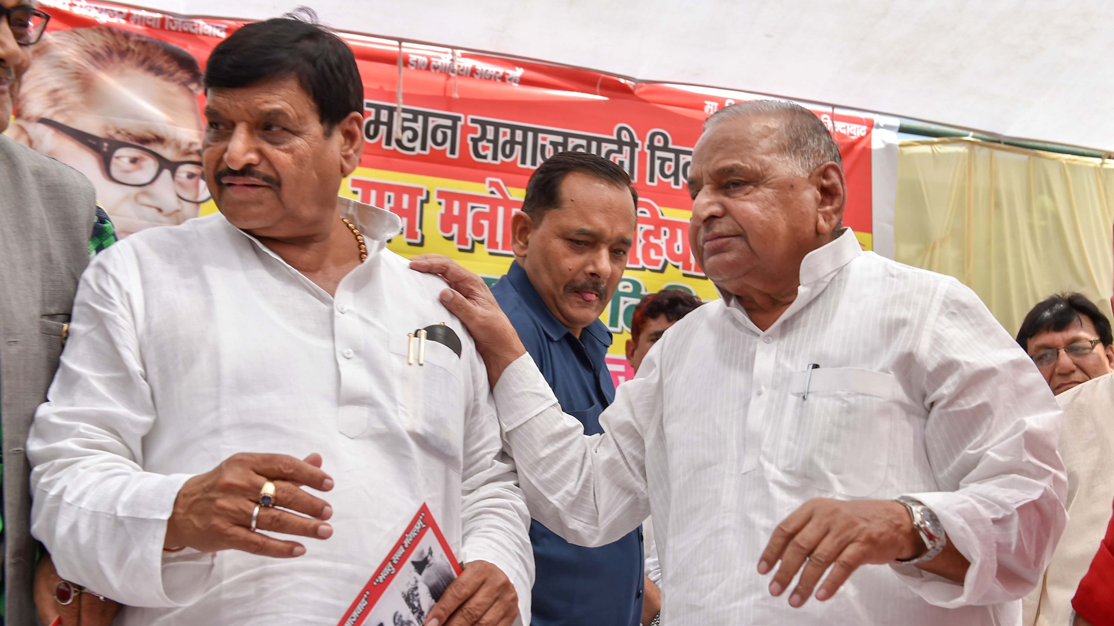 <div class="paragraphs"><p>A file image of&nbsp;Shivpal Yadav (left) and the late Mulayam Singh Yadav.</p></div>