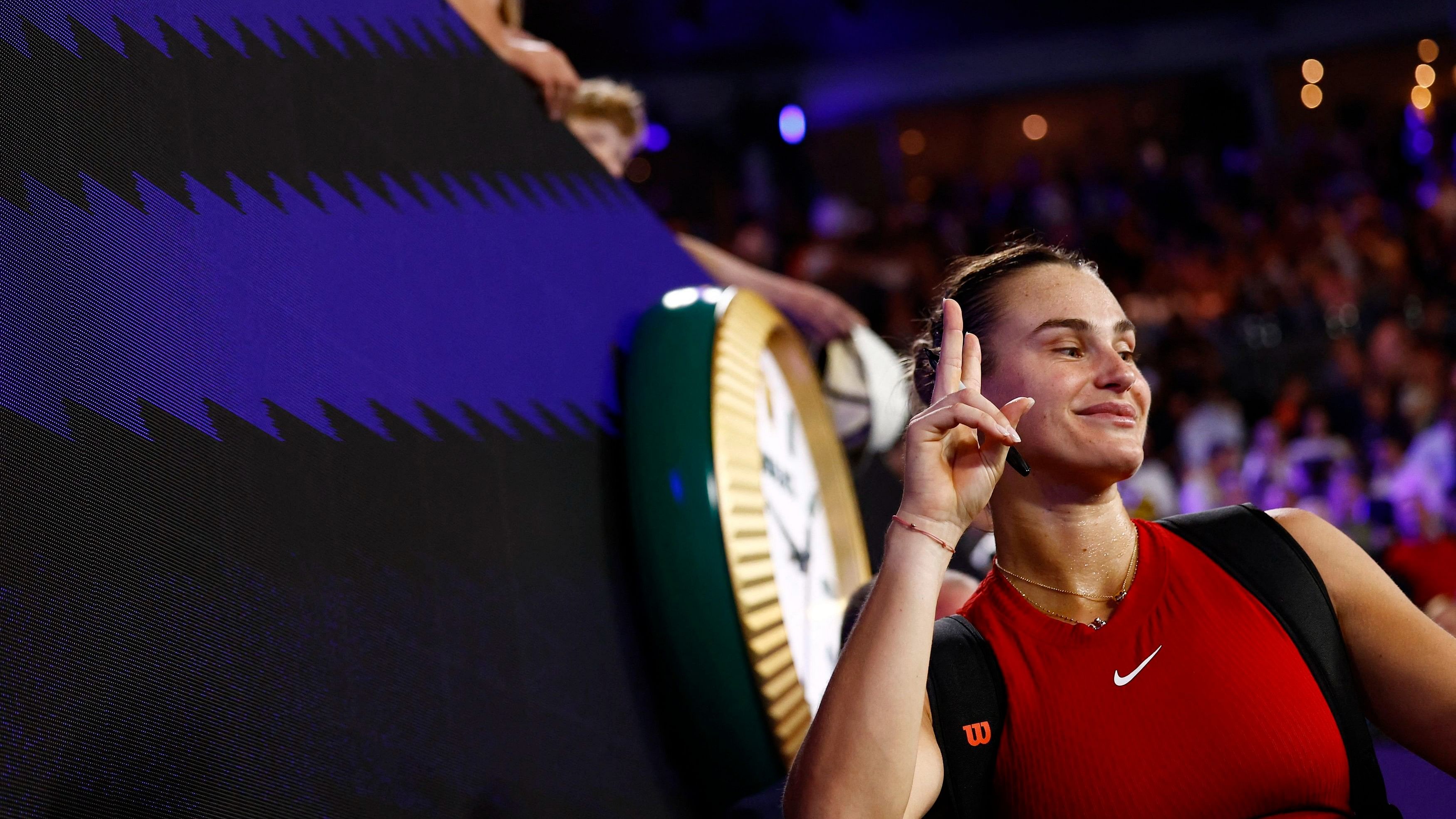 <div class="paragraphs"><p>Aryna&nbsp;Sabalenka is all smiles after her victory over&nbsp;Coco Gauff.</p></div>
