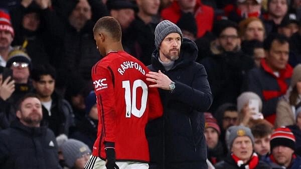 <div class="paragraphs"><p>Manchester United's Marcus Rashford with manager Erik ten Hag.</p></div>