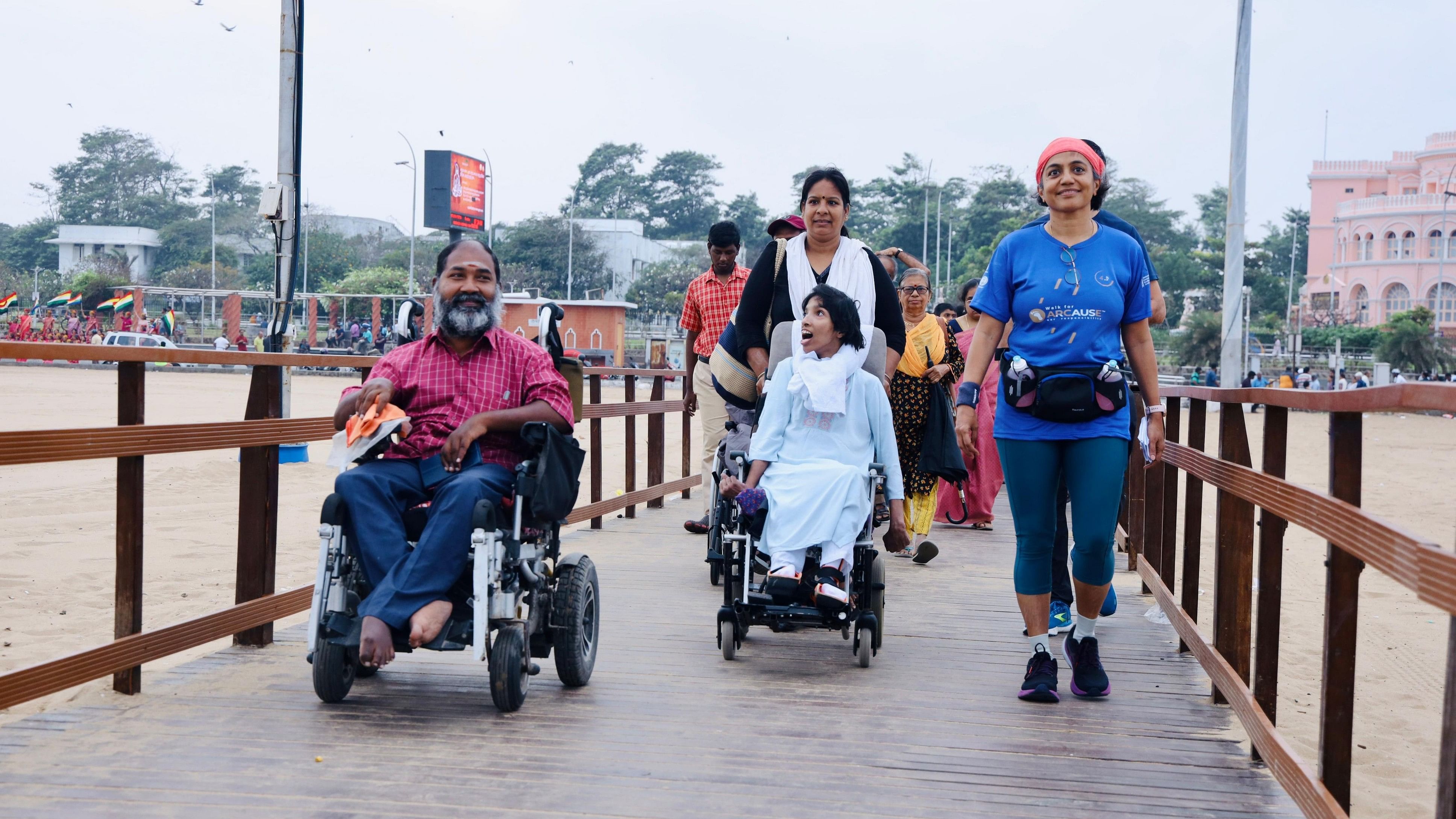 <div class="paragraphs"><p>Gita Balakrishnan (right) believes that the existing structures and layouts do not adequately support the comfortable movement of individuals with disabilities. </p></div>