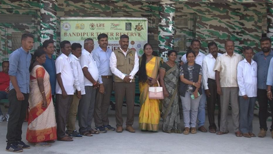 <div class="paragraphs"><p>The representatives of various tribal communities, seen with Bandipur Tiger Project director P Ramesh Kumar. </p></div>